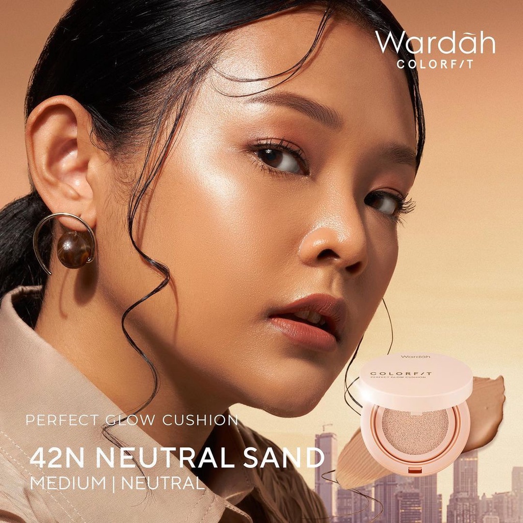 Wardah Colorfit Perfect Glow Cushion 15gr - 42N Neutral Sand