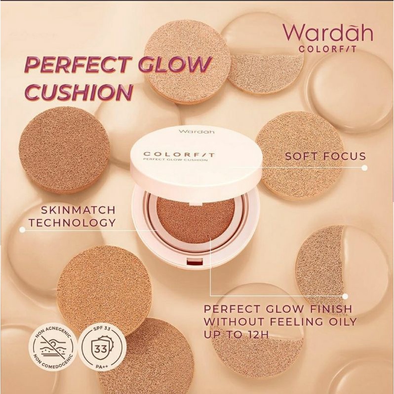 Wardah Colorfit Perfect Glow Cushion 15gr - 42N Neutral Sand