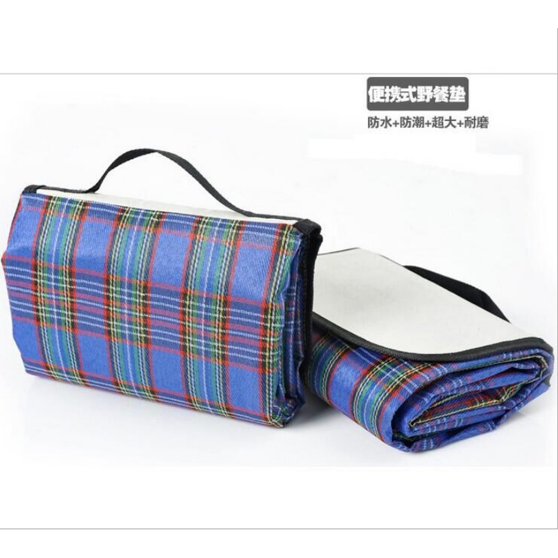 Tikar Lipat Microsatin (Matras Piknik) - BIRU