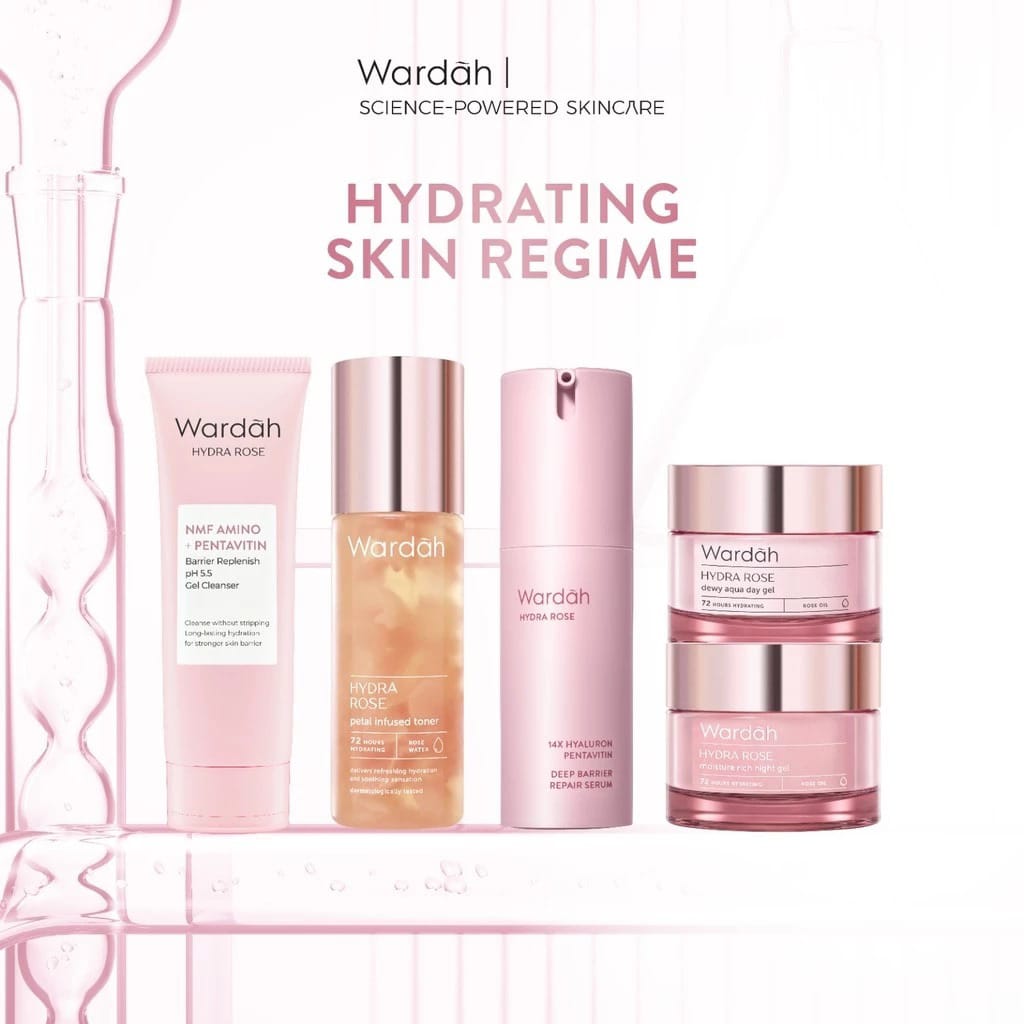 Wardah Hydra Rose 14X Hyaluron Pentavitin Deep Barrier Serum 30ml