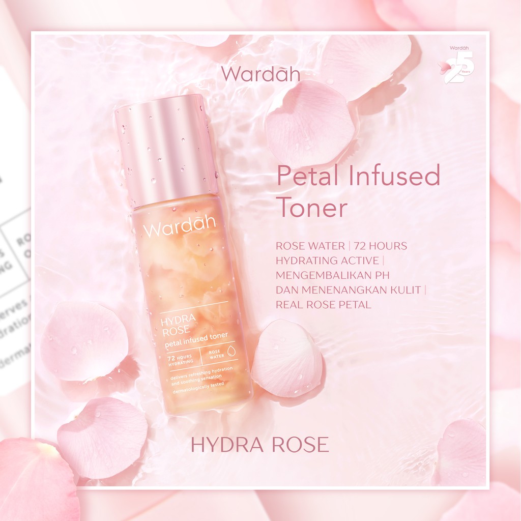 Wardah Hydra Rose Petal Infused Toner 100ml Wardah Hydra Rose Petal Infused Toner 100ml
