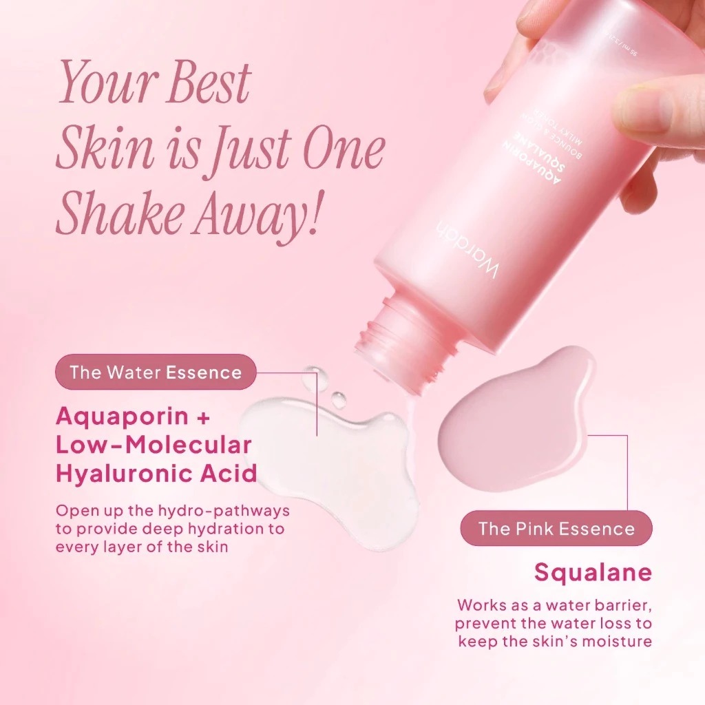 Wardah Aquaporin Squalane Bounce & Glow Milky Toner 95ml