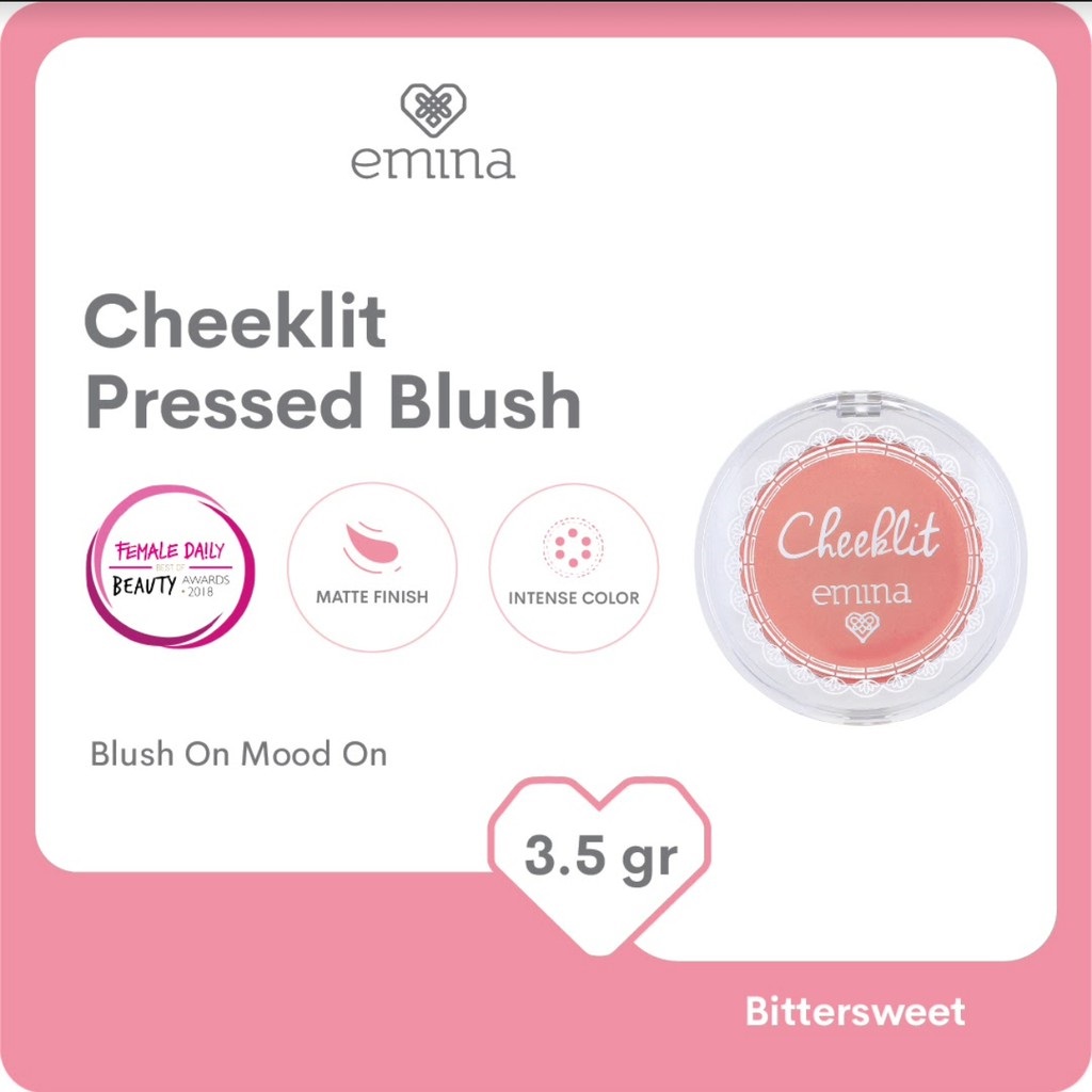 Emina Cheek Lit Pressed Blush Bittersweet 3,5gr Emina Cheek Lit Pressed Blush Bittersweet 3,5gr