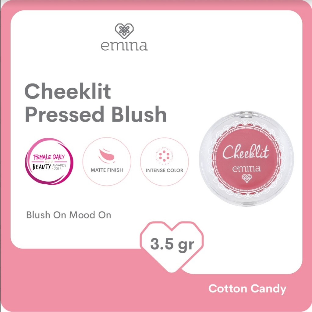 Emina Cheek Lit Pressed Blush Cotton Candy 3,5gr Emina Cheek Lit Pressed Blush Cotton Candy 3,5gr