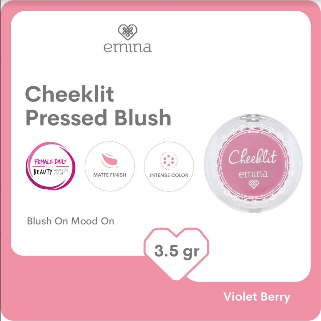 Emina Cheek Lit Pressed Blush Violet Berry 3,5gr Emina Cheek Lit Pressed Blush Violet Berry 3,5gr