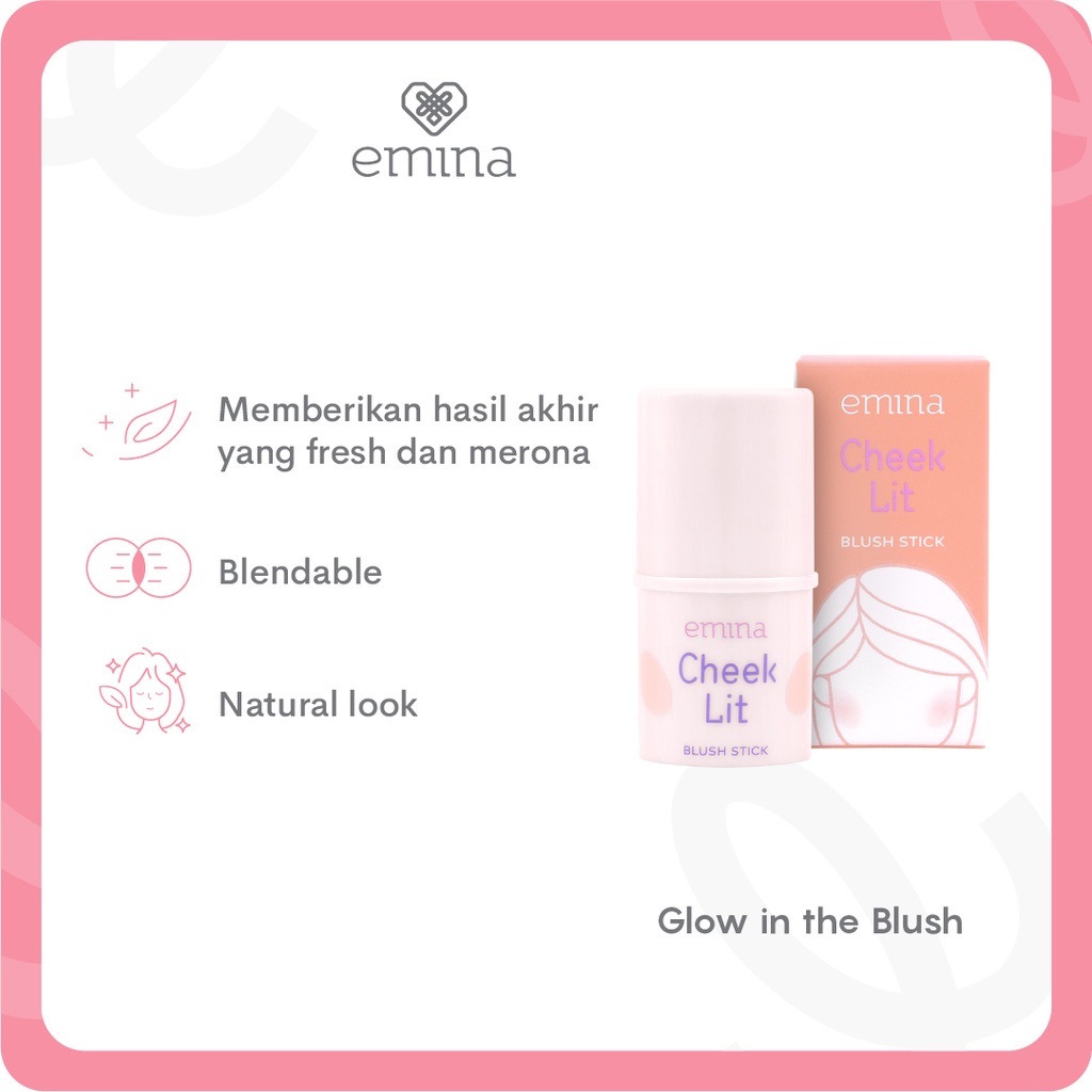 Emina Cheek Lit Blush Stick Peach 7gr