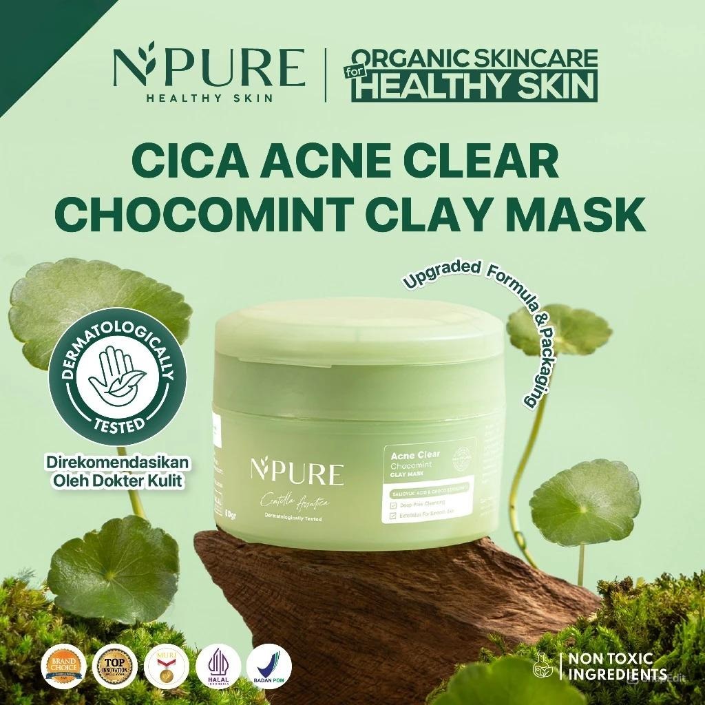 Npure Centella Asiatica Acne Clear Chocomint Clay Mask 50gr