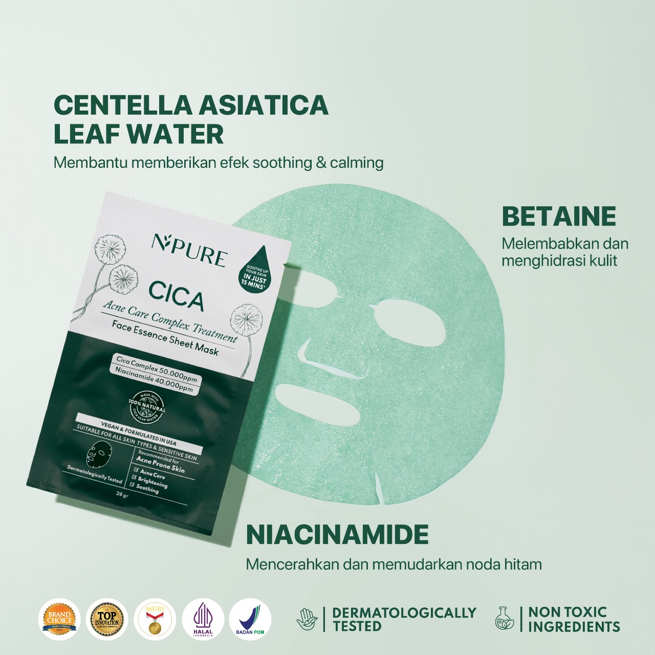 Npure Cica Sheet Mask 28gr