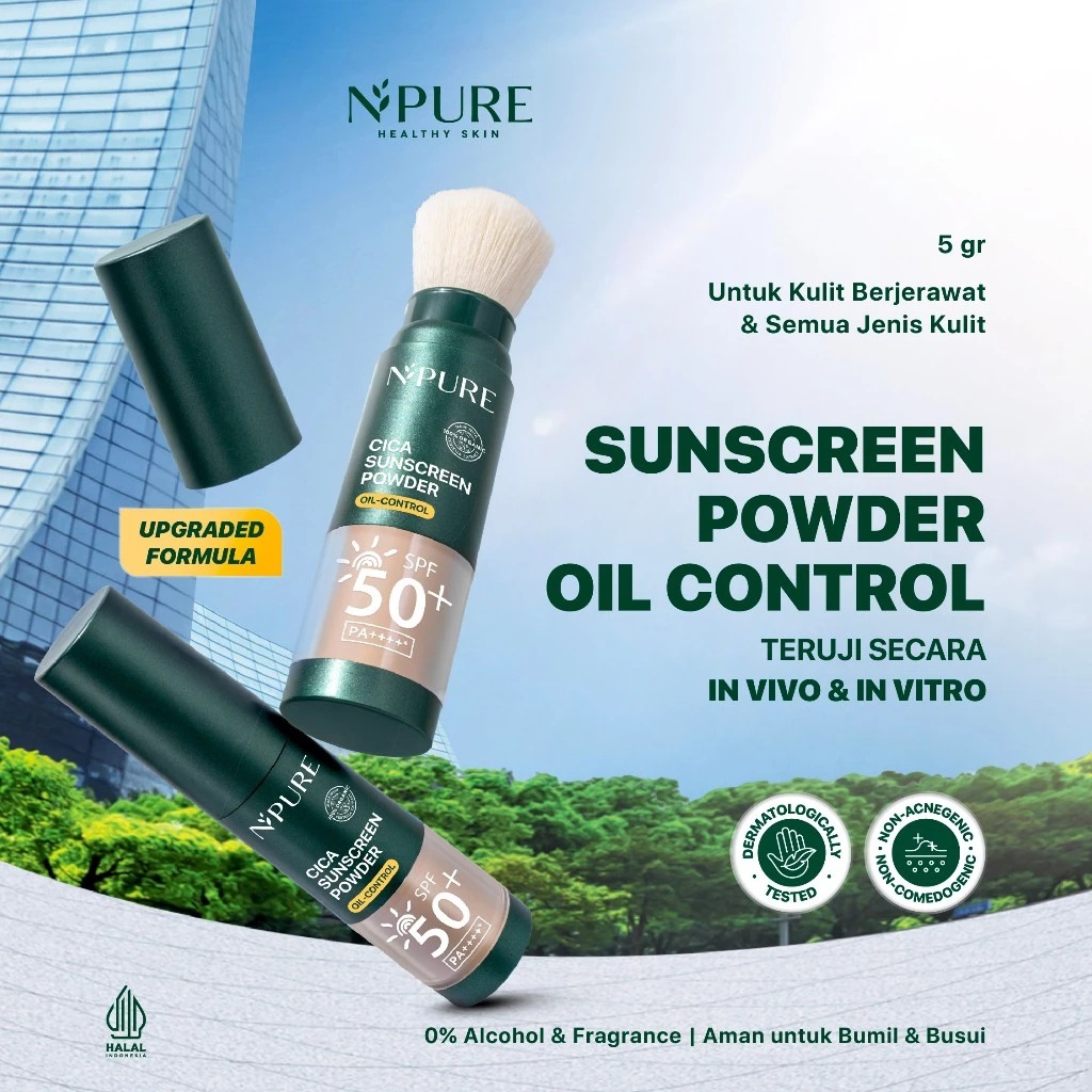 Npure Cica Sunscreen Powder SPF50+ PA++++ 5gr Npure Cica Sunscreen Powder SPF50+ PA++++ 5gr