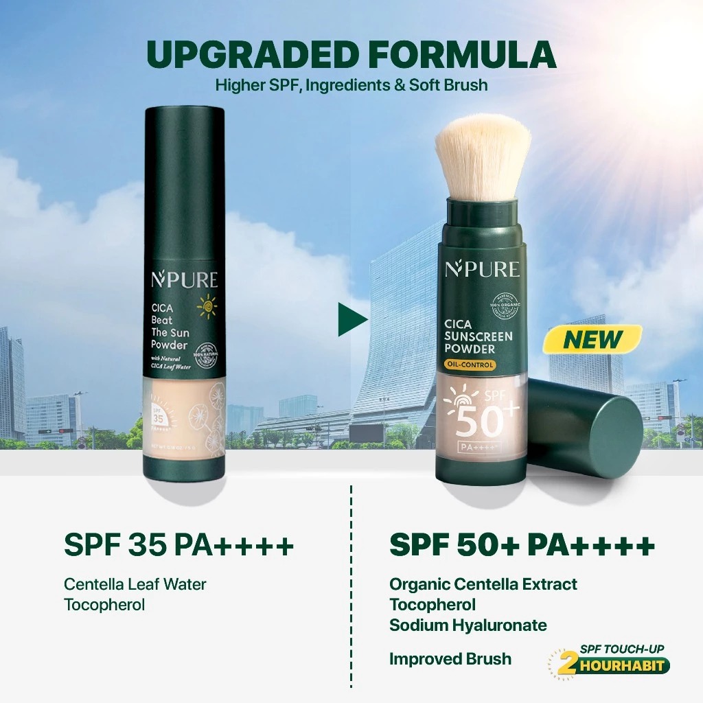Npure Cica Sunscreen Powder SPF50+ PA++++ 5gr