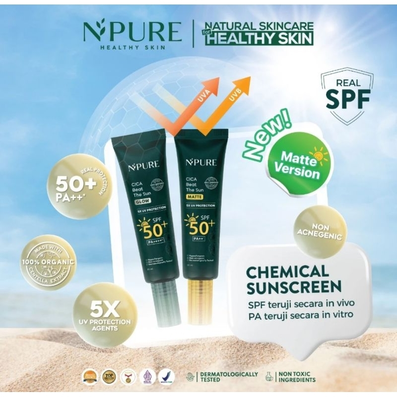 Npure Cica Beat The Sun Glow SPF 50+ PA++++ 35ml
