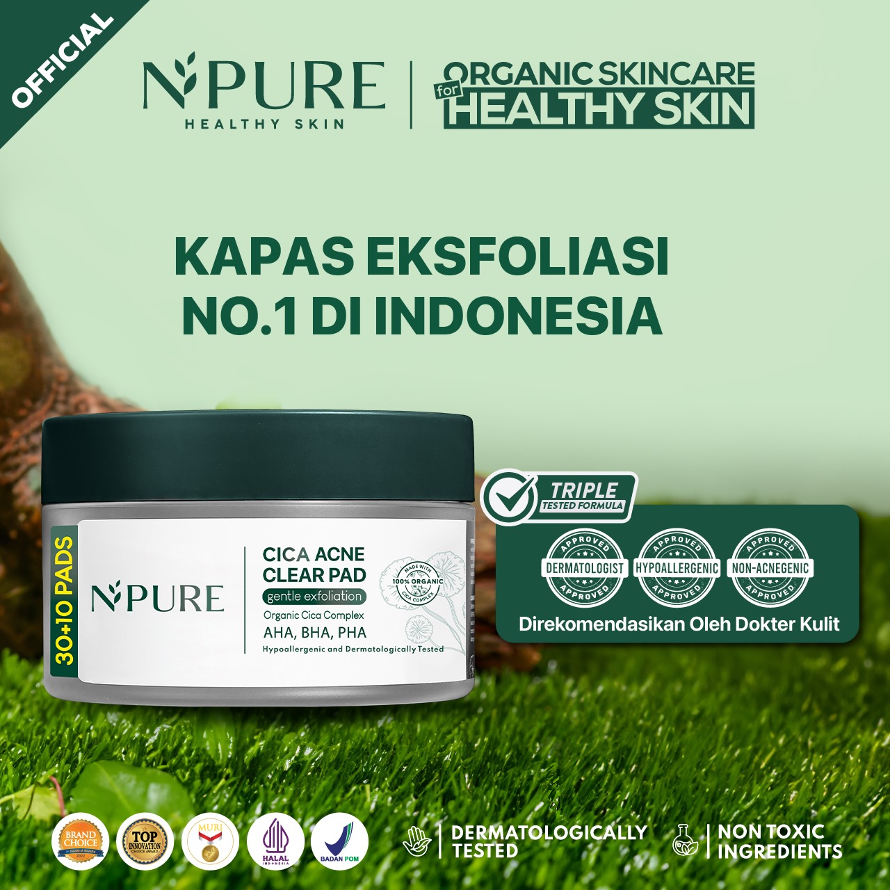 Npure Cica Clear Pads Jar 100gr