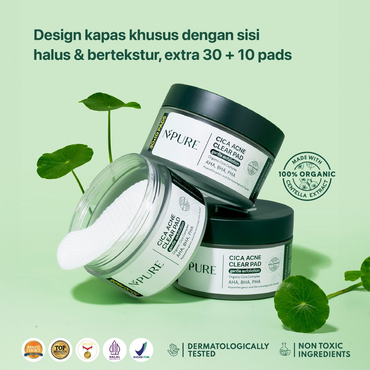 Npure Cica Clear Pads Jar 100gr