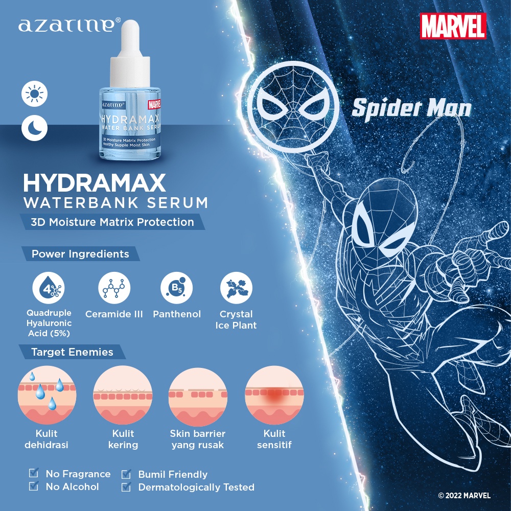 Azarine x Marvel HydraMax Water Bank Serum 20ml