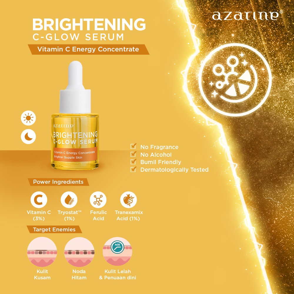 Azarine x Marvel Brightening C Glow Serum 20ml