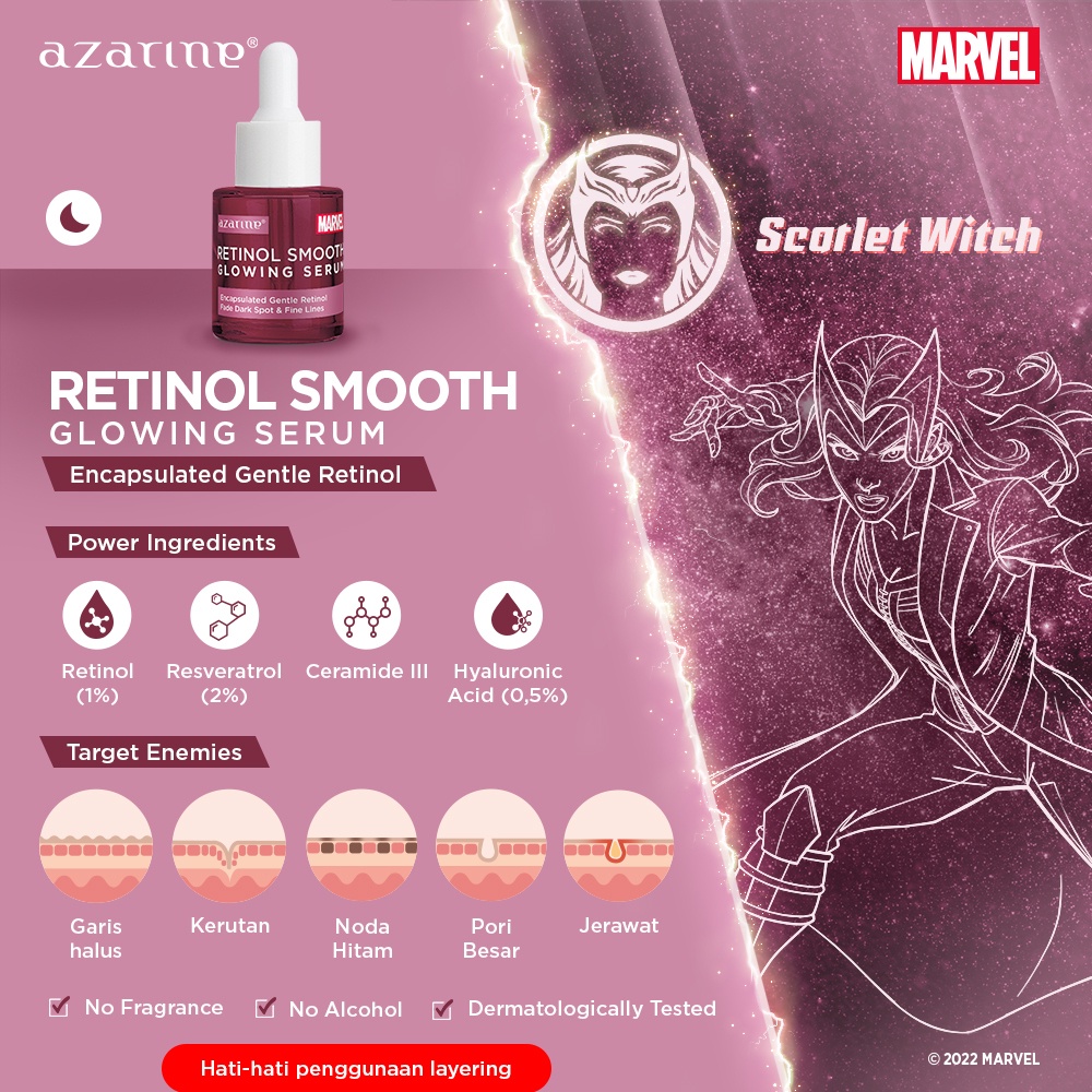 Azarine x Marvel Retinol Smooth Glowing Serum 20ml