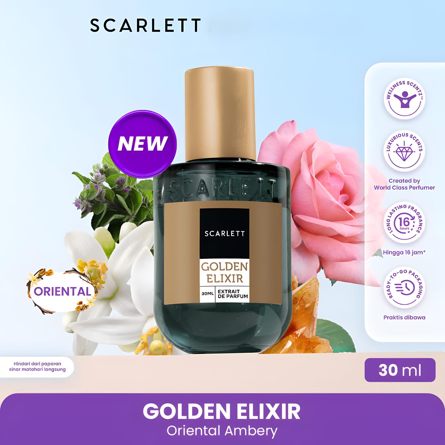 Scarlett Whitening Extrait De Parfum 30ml - Golden Elixir