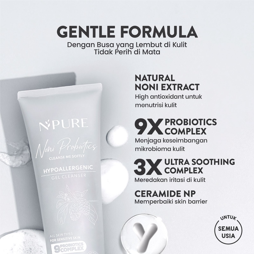 Npure Noni Probiotics Cleanse Me Softly Hypoallergenic Gel Cleanser 100ml
