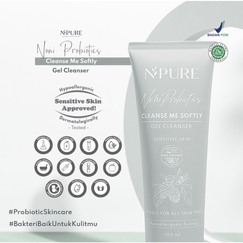 Npure Noni Probiotics Cleanse Me Softly Hypoallergenic Gel Cleanser 100ml