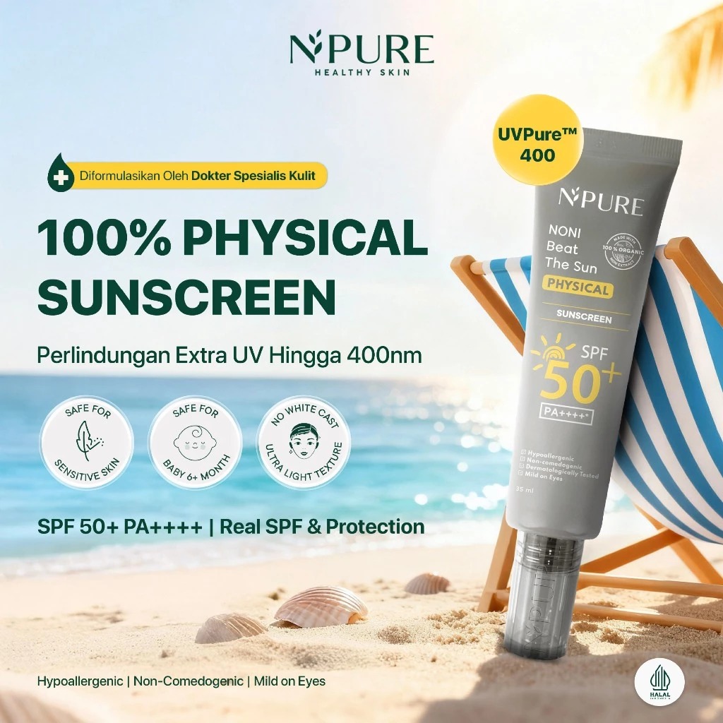 Npure Noni Beat The Sun Physical Sunscreen SPF50+ PA++++ 35ml