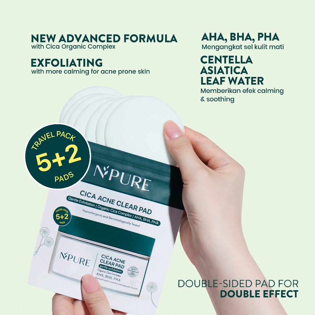 Npure Cica Clear Pads Sachet Ziplock 5+2pads