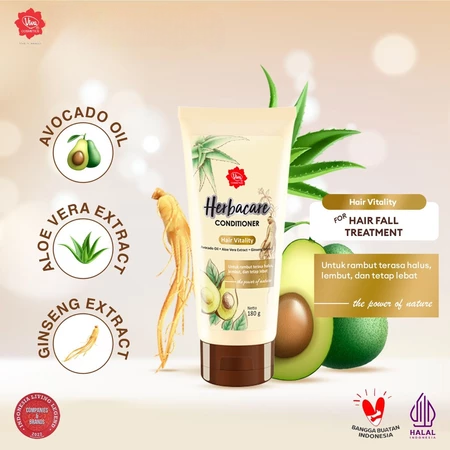 Viva Herbacare Conditioner 180gr - Hair Vitality (Kuning)