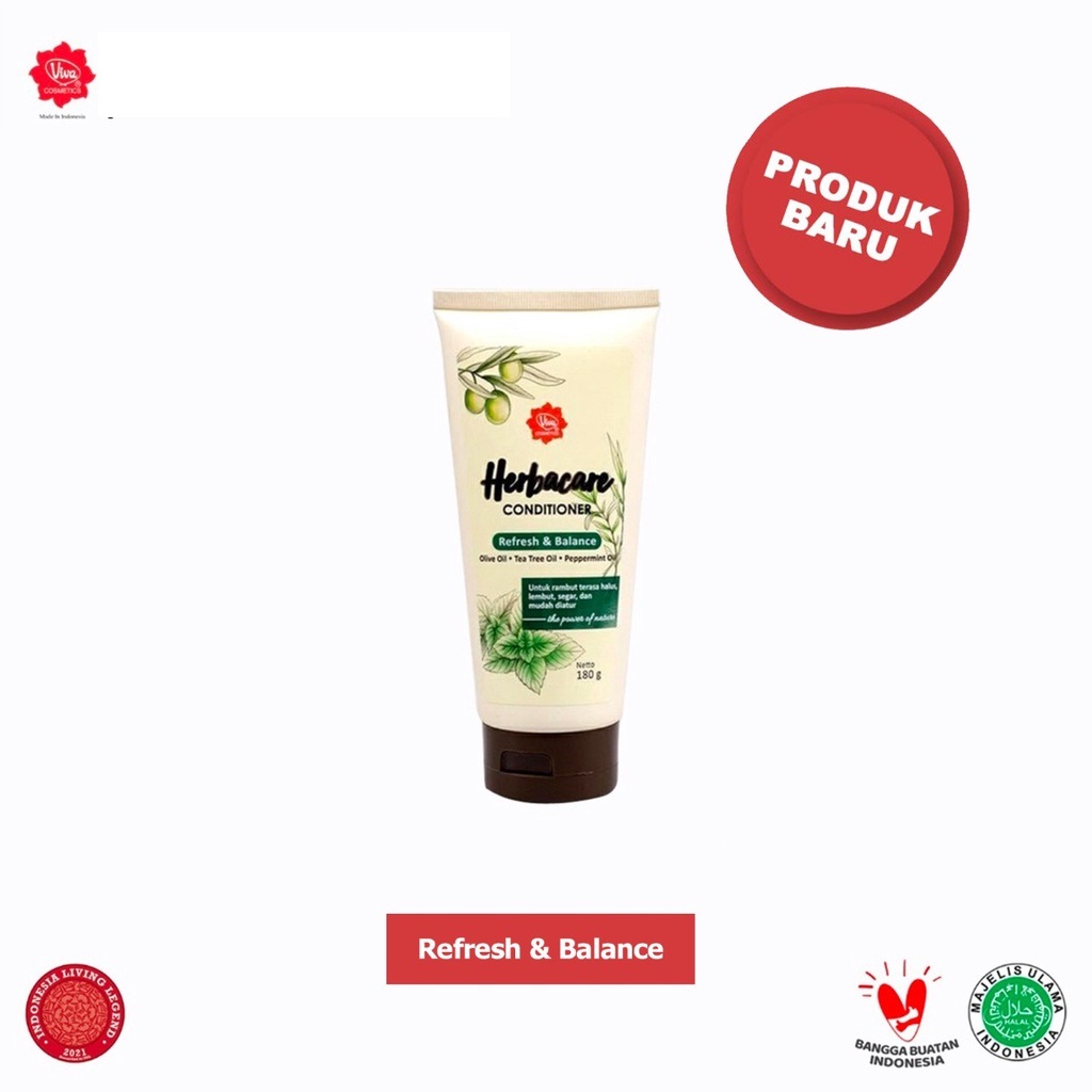 Viva Herbacare Conditioner 180gr - Refresh & Balance (Hijau) Viva Herbacare Conditioner 180gr - Refresh & Balance (Hijau)