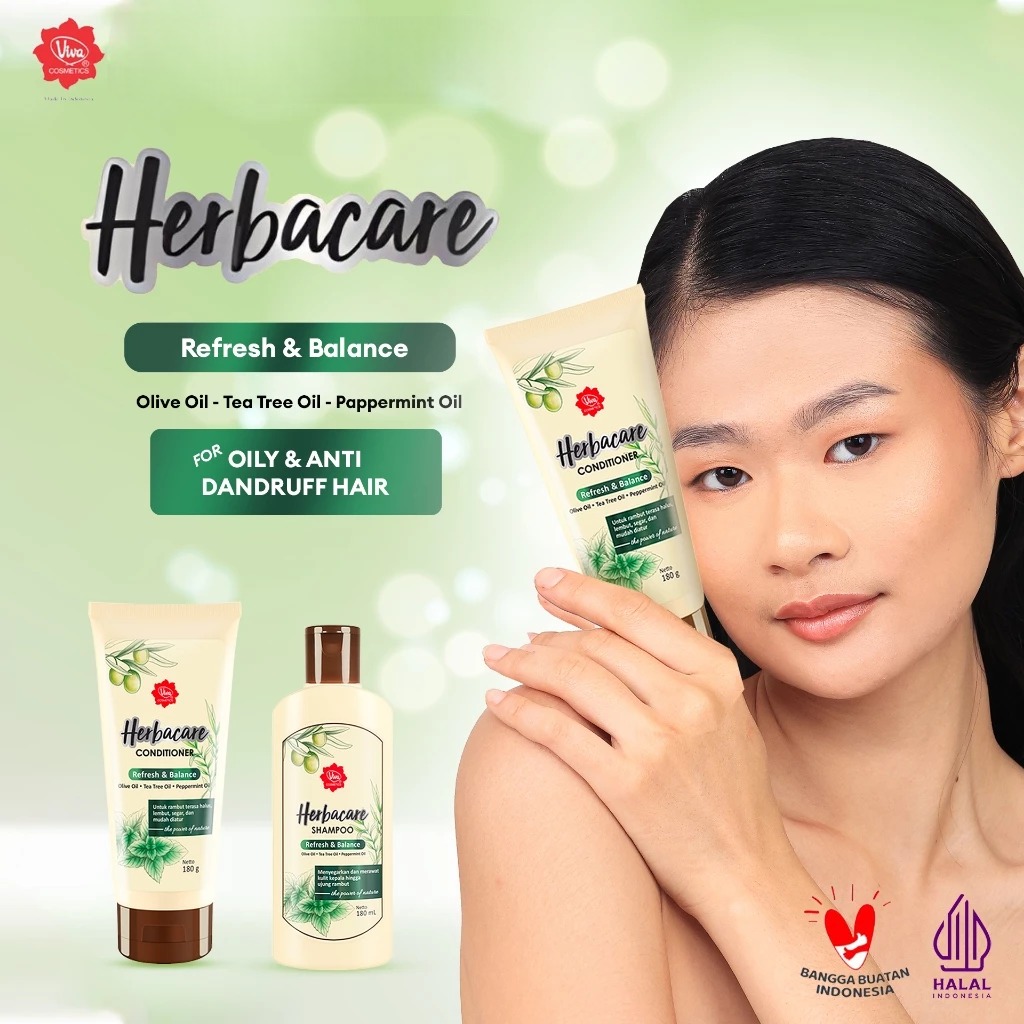 Viva Herbacare Conditioner 180gr - Refresh & Balance (Hijau)