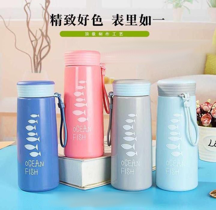 Botol Kaca Ocean Fish / Minnow Cup 400ml