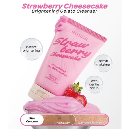 Emina Gelato Cleanser Series 100ml - Strawberry Cheesecake (Brightening)