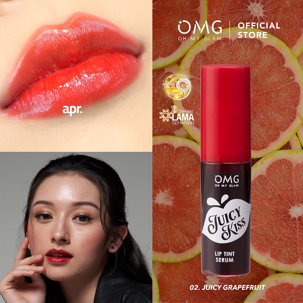 xxx Oh My Glam Juicy Kiss Lip Tint Serum - 02 Juicy Grapefruit (OMG) xxx