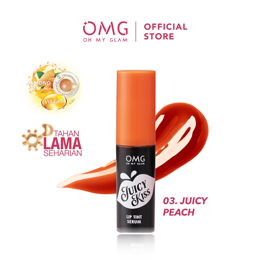 Oh My Glam Juicy Kiss Lip Tint Serum - 03 Juicy Peach (OMG)