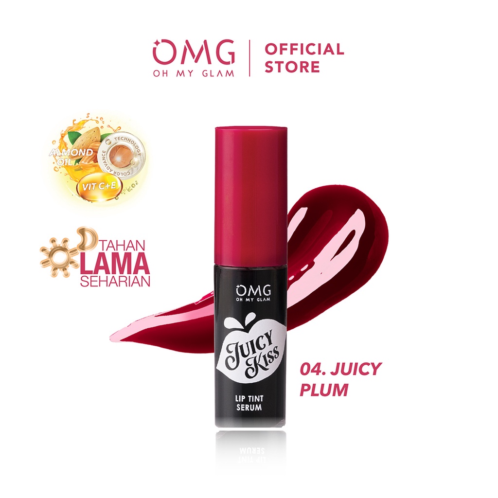 Oh My Glam Juicy Kiss Lip Tint Serum - 04 Juicy Plum (OMG)