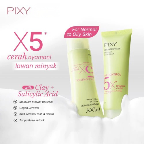 Pixy Bright Express Micellar Facial Foam 100gr - Oil Control