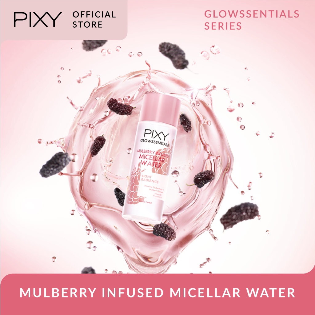 Pixy Glowssentials Mulberry Infused Micellar Water 145ml (Pink - Light Radiant)