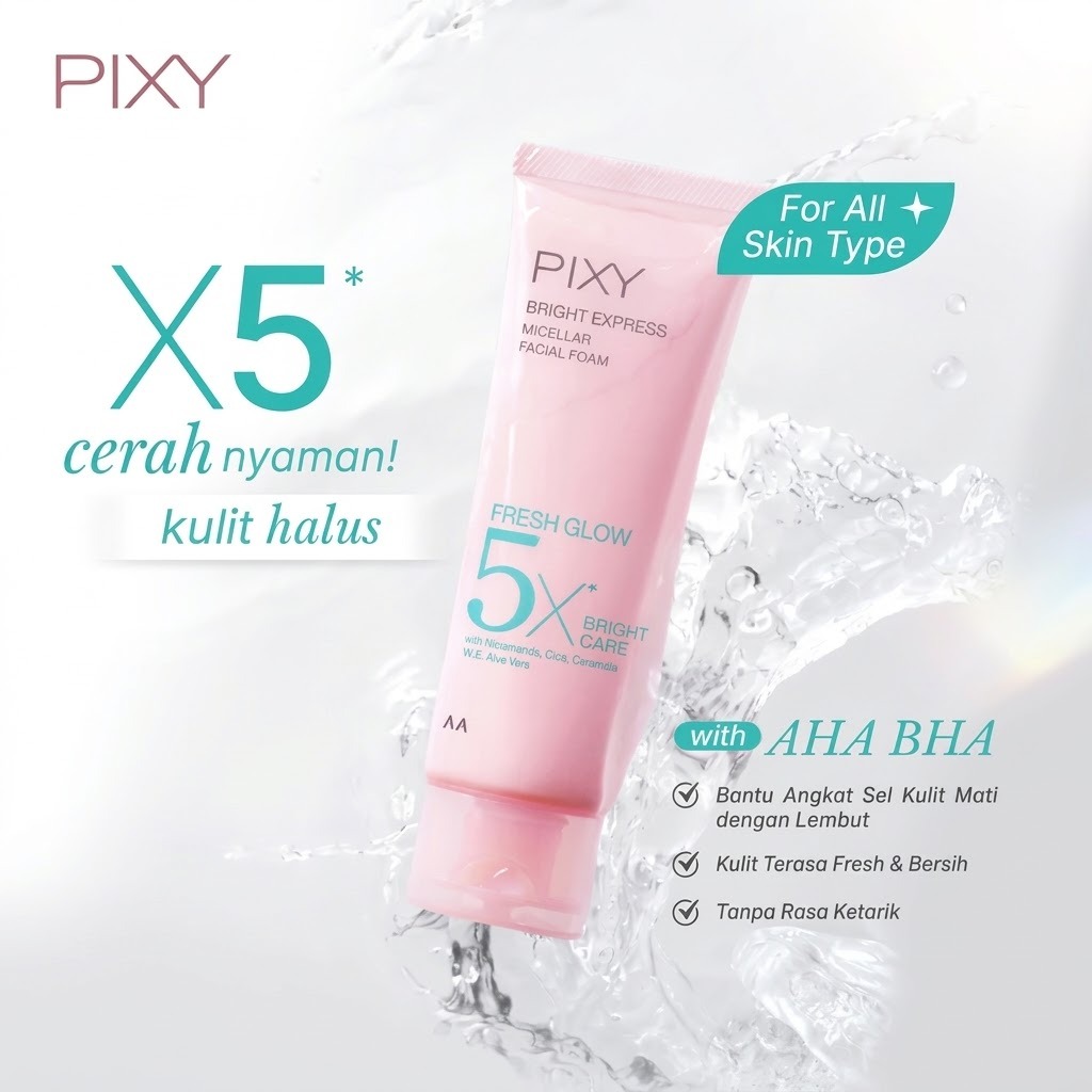 Pixy Bright Express Micellar Facial Foam 100gr - Fresh Glow