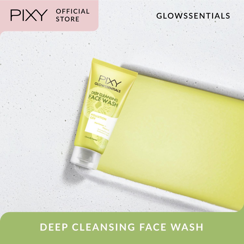 Pixy Glowssentials Deep Cleansing Face Wash 60gr (Hijau - Pollution Off)