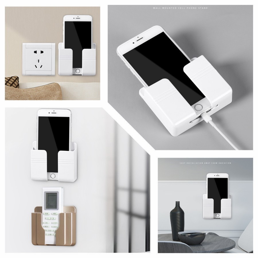 (Isi 4) Hanging Phone Charger Wall - Rak Gantung Charger Dinding