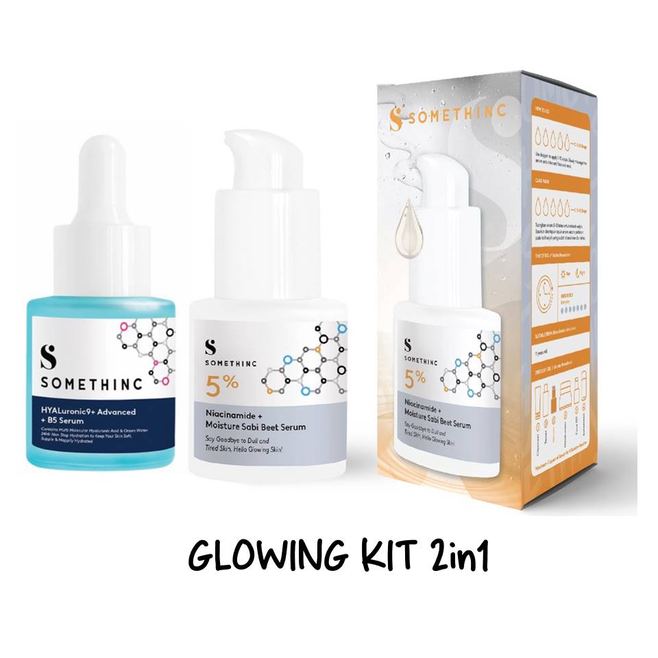 Somethinc Glowing Kit (5% Niacinamide Sabi Beet 20ml + Hyaluronic B5 Serum 20ml)