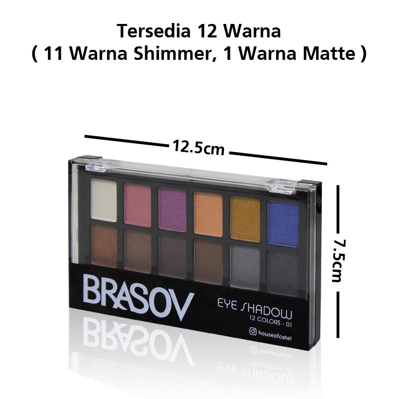 Brasov Eyeshadow Pallete 12 Colors - 01