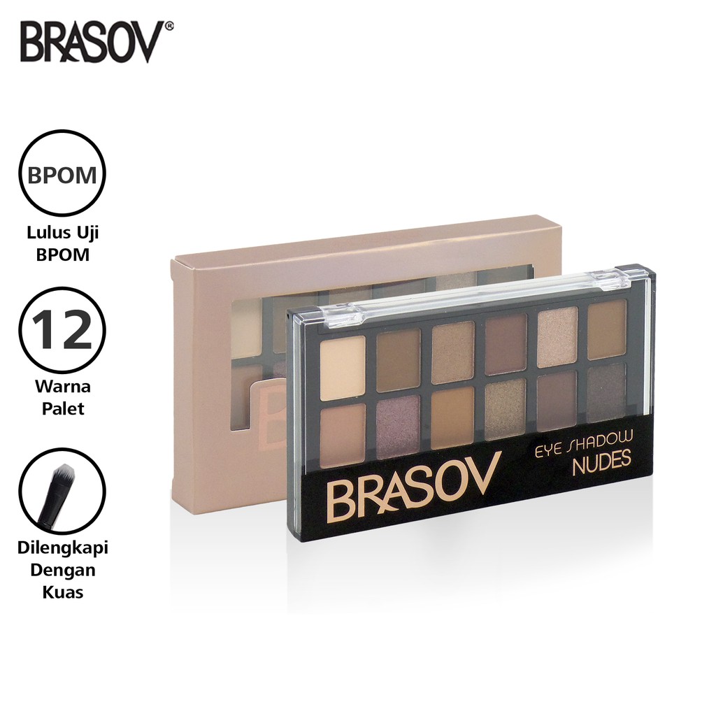 Brasov Eyeshadow Pallete Nudes (12 Colors) Brasov Eyeshadow Pallete Nudes (12 Colors)