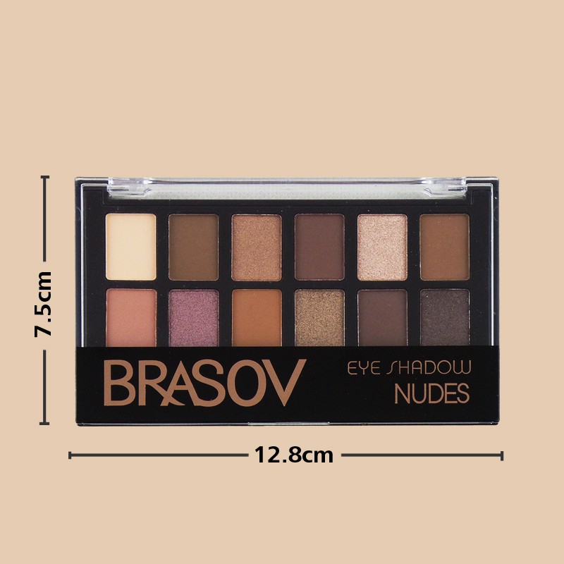 Brasov Eyeshadow Pallete Nudes (12 Colors) Brasov Eyeshadow Pallete Nudes (12 Colors)
