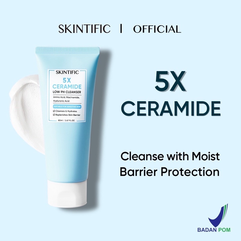 Skintific 5x Ceramide Low Ph Facial Cleanser 80ml Skintific 5x Ceramide Low Ph Facial Cleanser 80ml