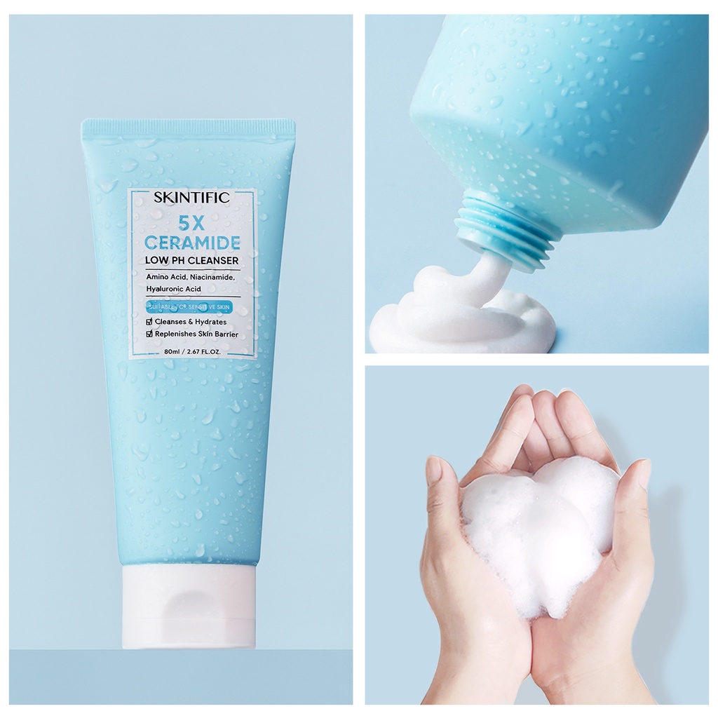 Skintific 5x Ceramide Low Ph Facial Cleanser 80ml Skintific 5x Ceramide Low Ph Facial Cleanser 80ml
