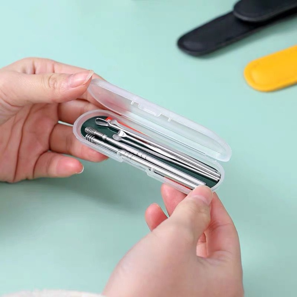 Earpick Set 5in1 + BOX (Alat Pembersih Telinga)