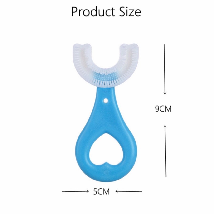 (2-6th) Sikat Gigi Anak Bayi Silikon Bentuk U 2-6 Tahun