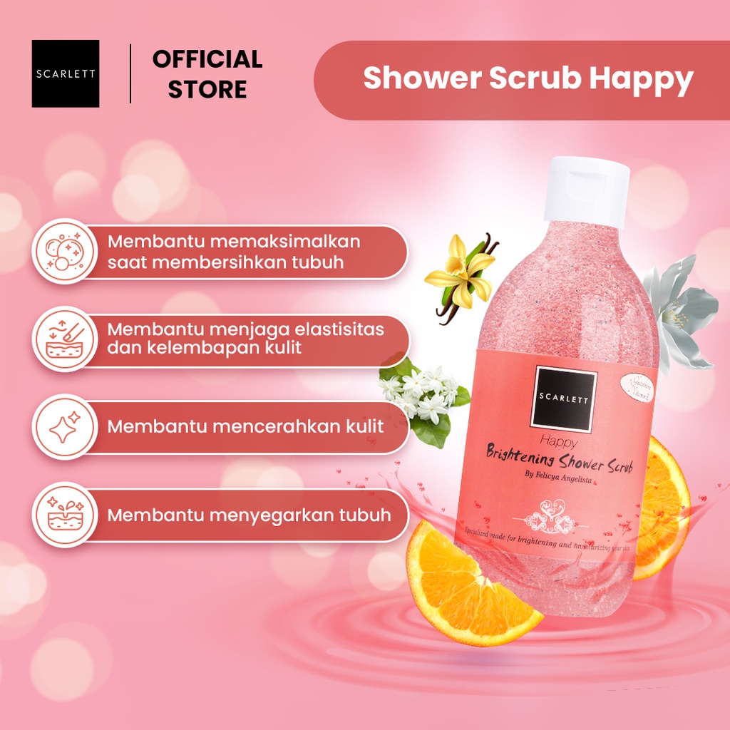 SCARLETT Happy Brightening Shower Scrub 300ml
