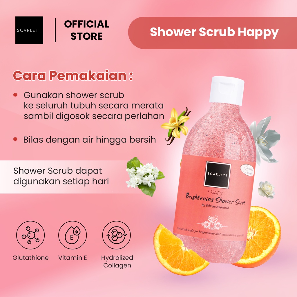 SCARLETT Happy Brightening Shower Scrub 300ml