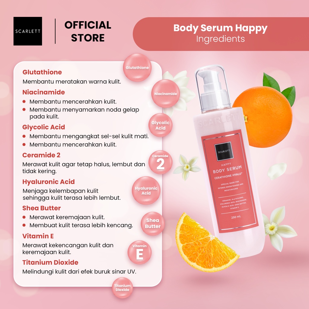SCARLETT Happy Body Serum Cerathione Hyalu 250ml