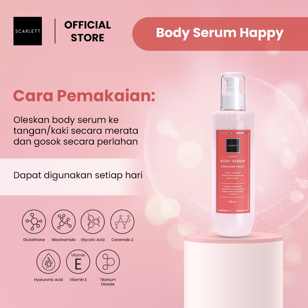 SCARLETT Happy Body Serum Cerathione Hyalu 250ml
